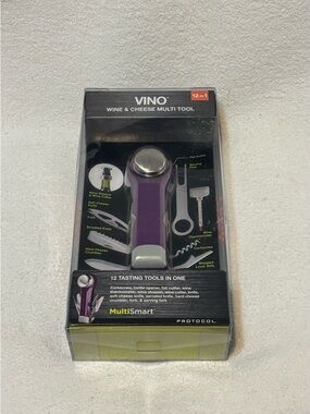 MultiSmart 12-in-1 Wine & Cheese Multi Tool — Purple